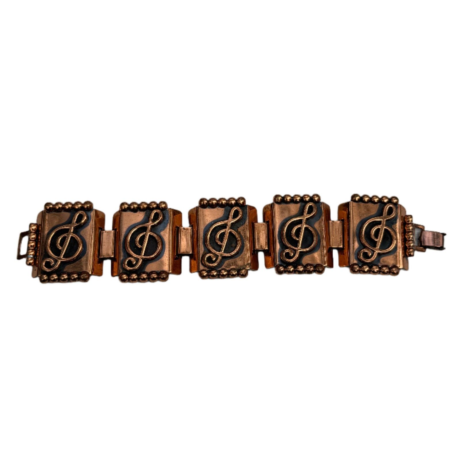 Vintage Vintage RENOIR Music Bracelet Copper Size ONE SIZE - 2 Thumbnail