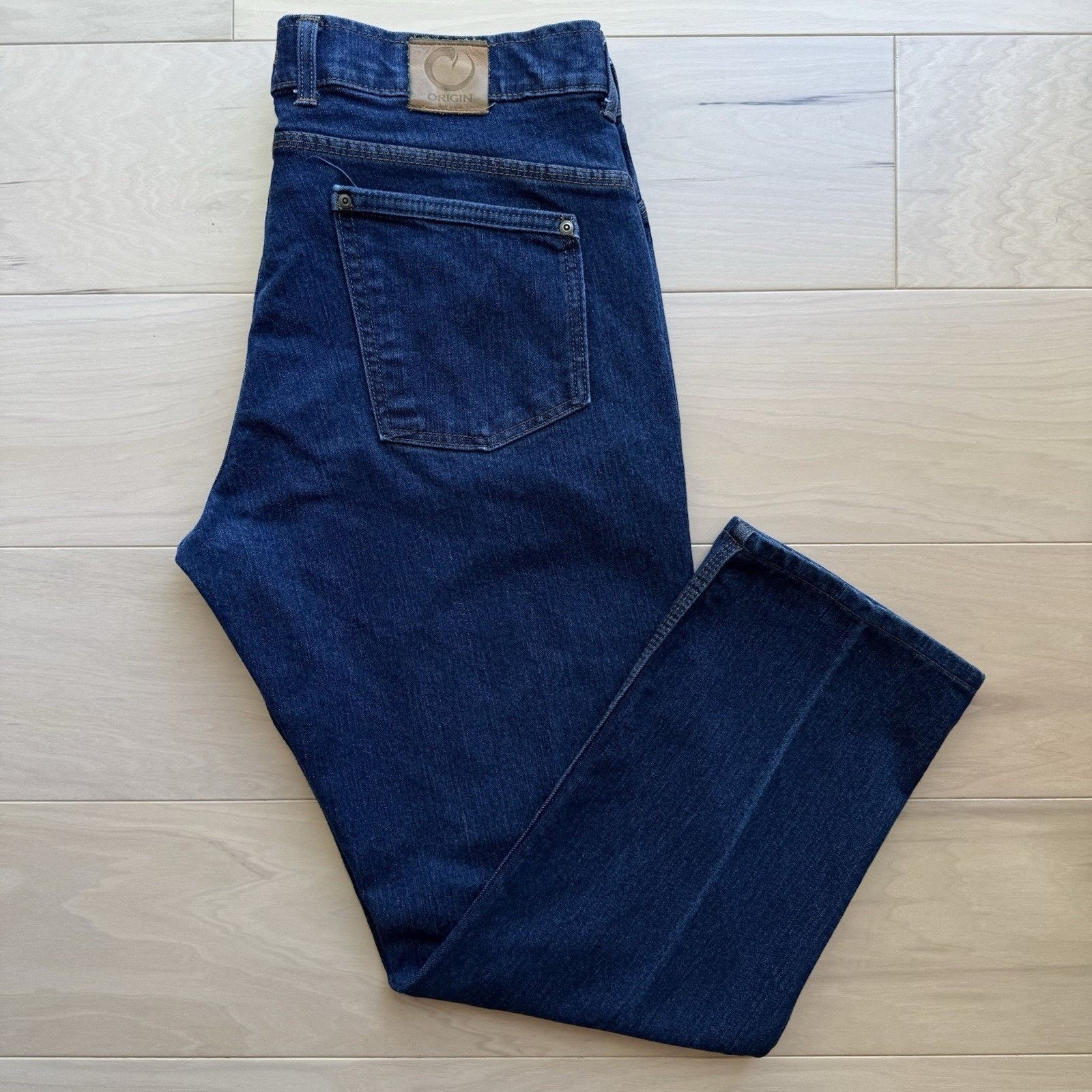 Original Chuck Origin Delta Flex Jeans Blue Straight Leg Dark Wash Relaxed Size US 38 / EU 54 - 2 Thumbnail