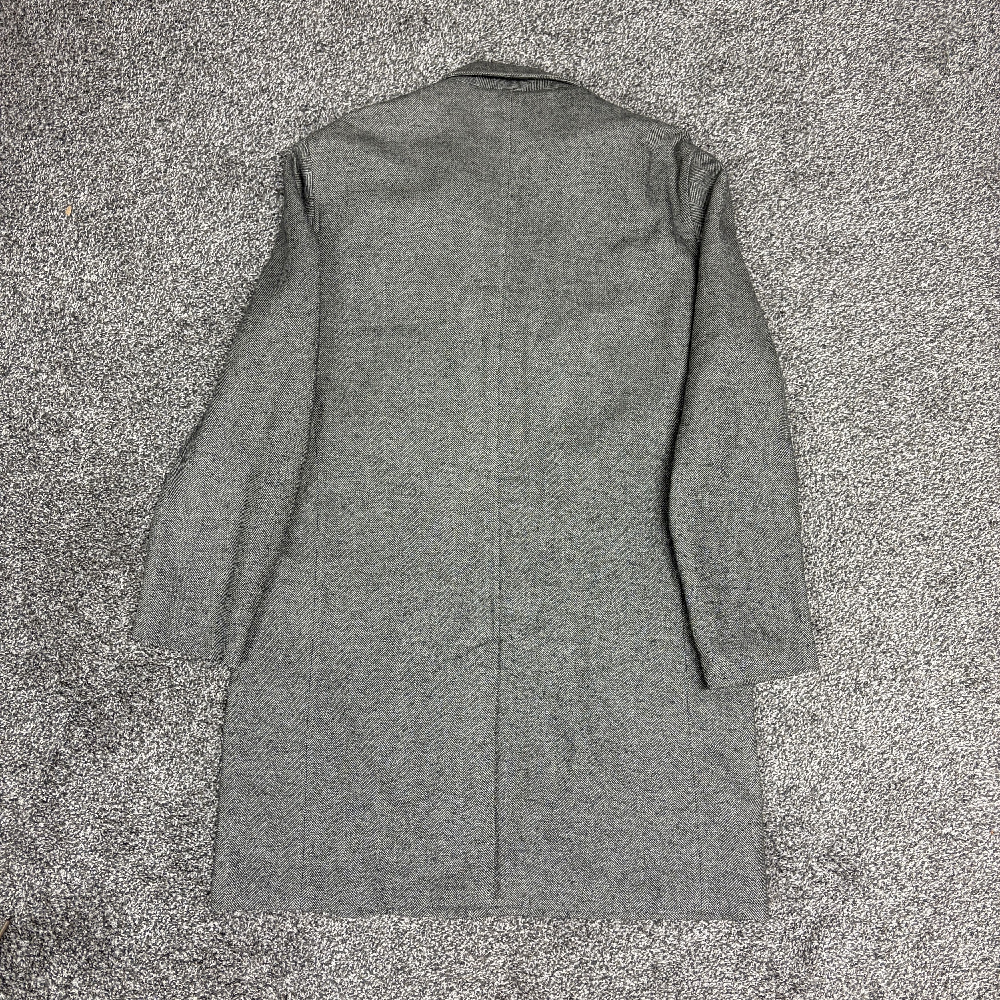 Other Material London Grey Herringbone Long Coat, Size L Size US L / EU 52-54 / 3 - 6 Thumbnail