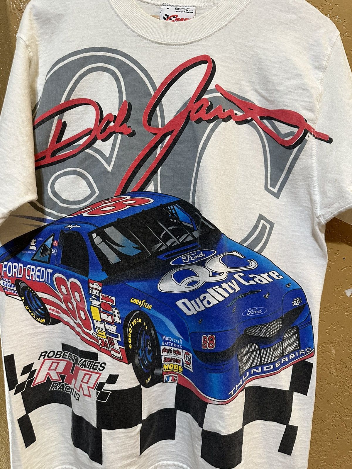 Chase Authentics × NASCAR × Vintage 1990s Ford Thunderbird NASCAR Dale All Over Print t shirt Size US M / EU 48-50 / 2 - 3 Thumbnail