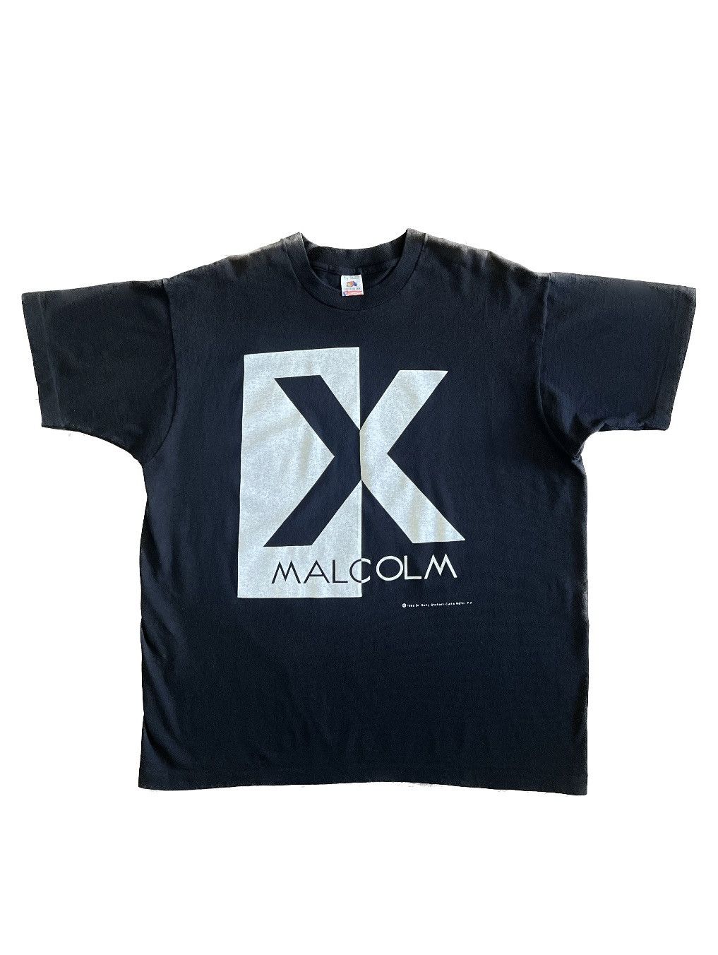 Image of Vintage 92’ Malcolm X Tee in Black, Men's (Size XL)