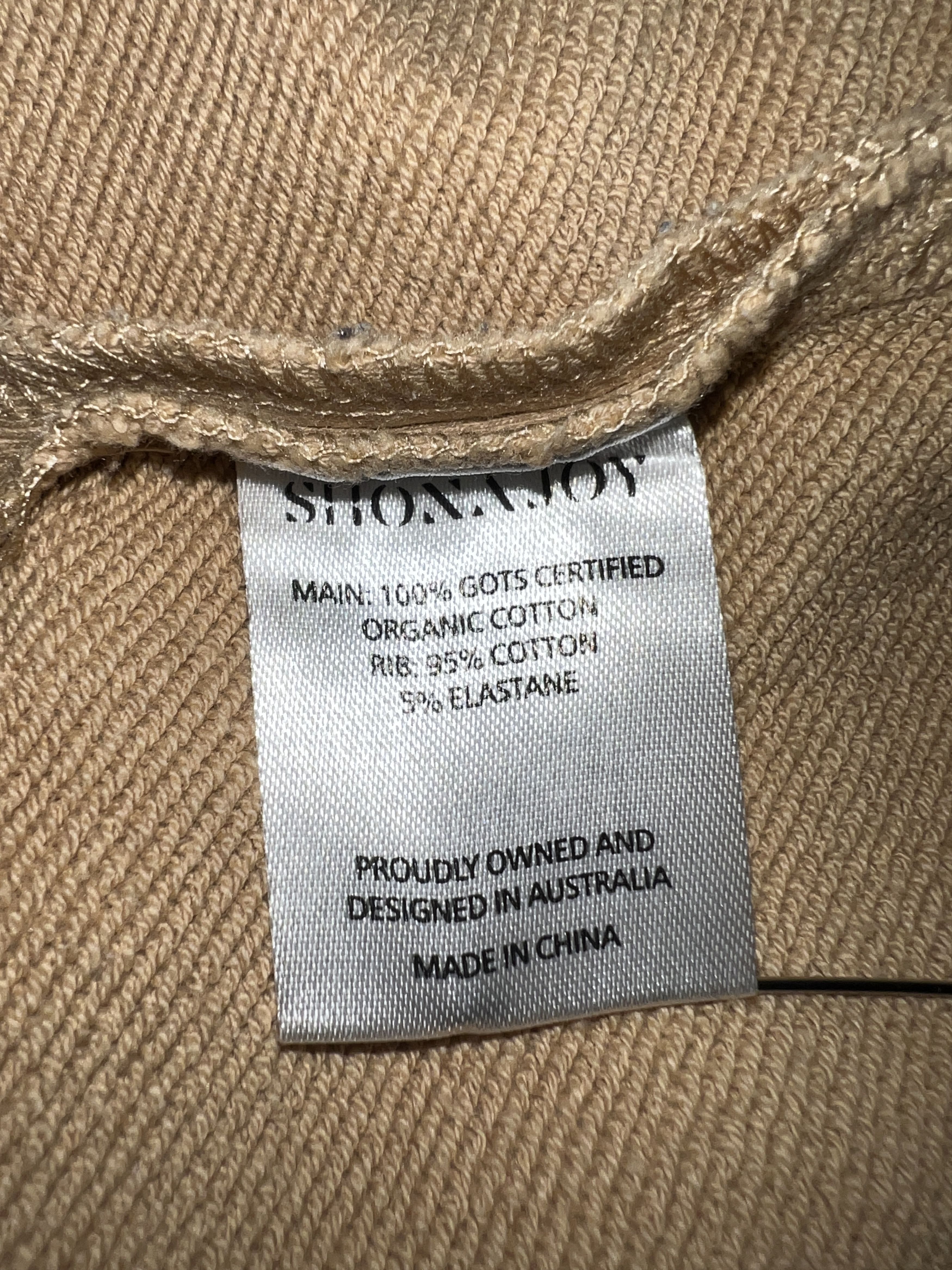 Shona Joy Shona Joy Top SJ Logo Curved HEM Hoodie Tan Size M / US 6-8 / IT 42-44 - 9 Thumbnail