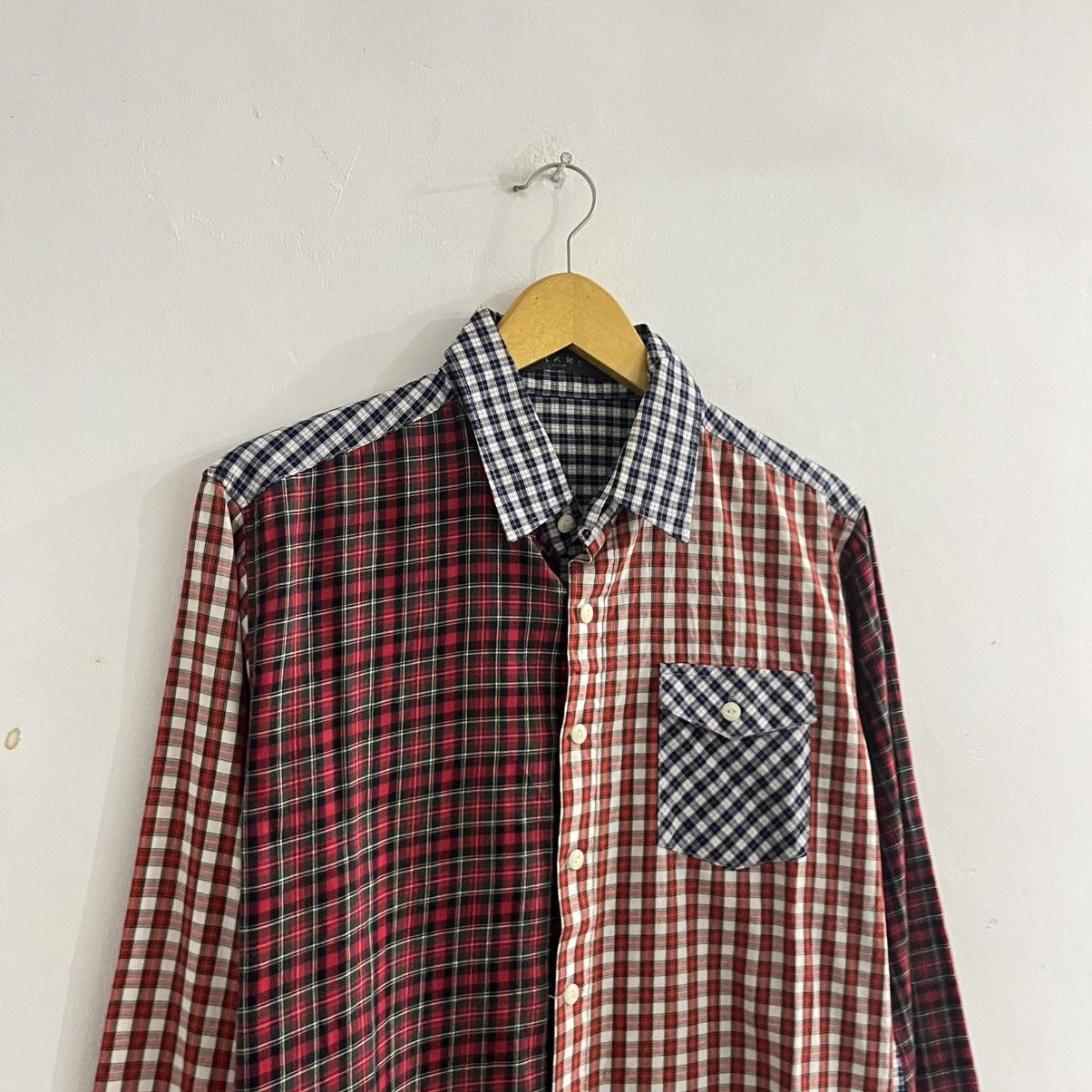 Japanese Brand Flame - Colorblock LS Button Up Shirt Size US M / EU 48-50 / 2 - 3 Thumbnail