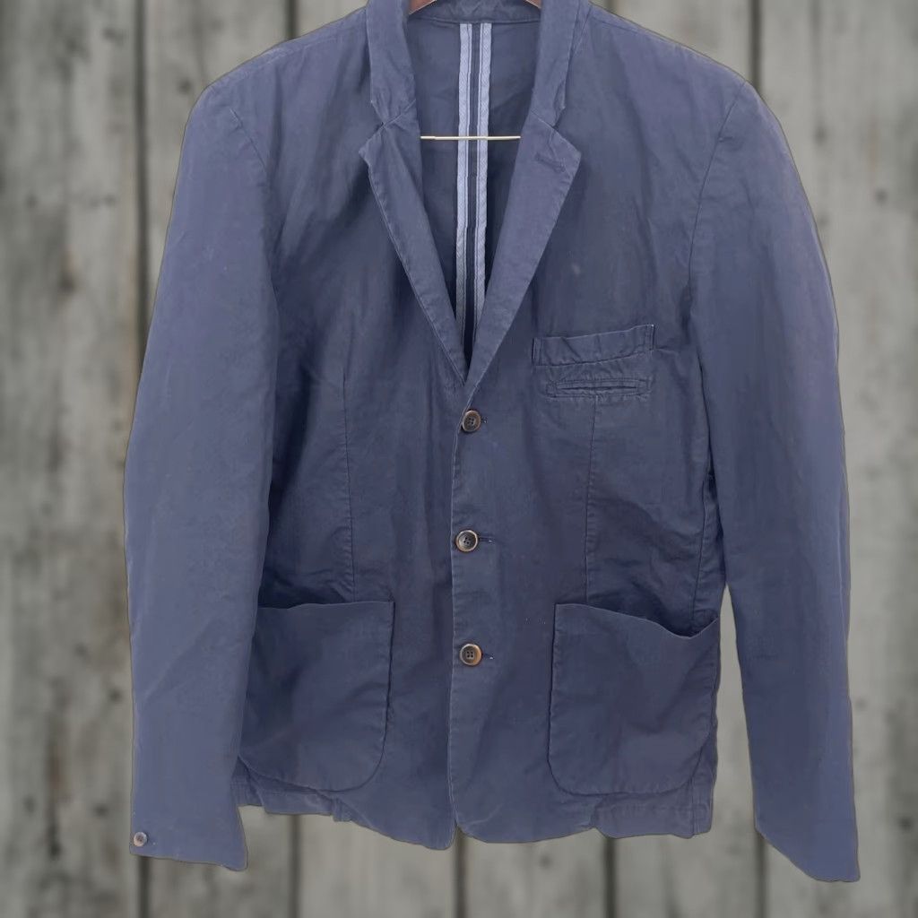 CLOSED Closed Blazer Men Small Blue Textured Regular Fit Casual Business Travel Size 36R - 1 Thumbnail
