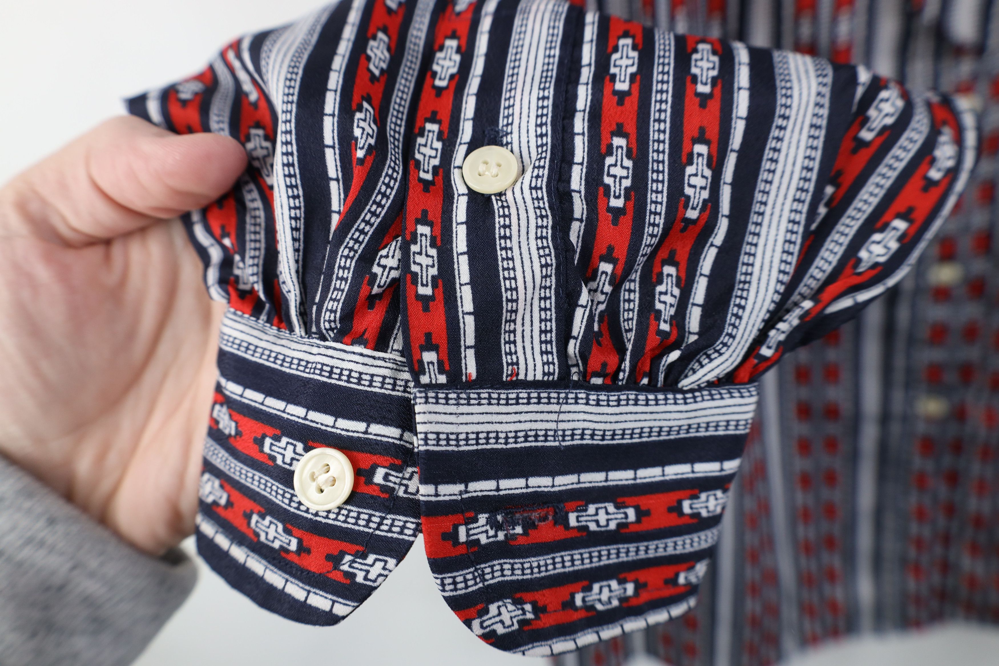 Vintage Vintage 70s Streetwear Southwestern Collared Button Shirt Size XXL / US 16-18 / IT 52-54 - 7 Thumbnail