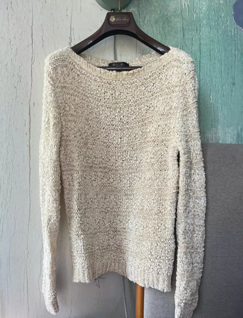 Loro Piana LORO PIANA Silk boat collar knit sweater Size XS / US 0-2 / IT 36-38 - 5 Thumbnail