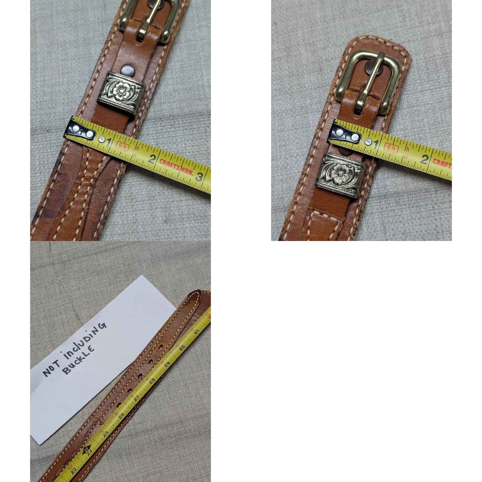 Tony Lama VINTAGE Tony Lama belt Ranger Western Belt Men 28 brown leather cowhide Wrangler Ranger style belt holes 26.5-29.5" width 1-3/8" Adult Mens Size 28 - 9 Thumbnail