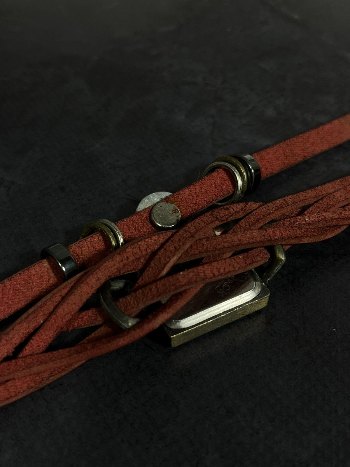 Jewelry × Vintage Vintage Red Leather Wrap Watch, Unique Boho Style Size ONE SIZE - 14 Thumbnail
