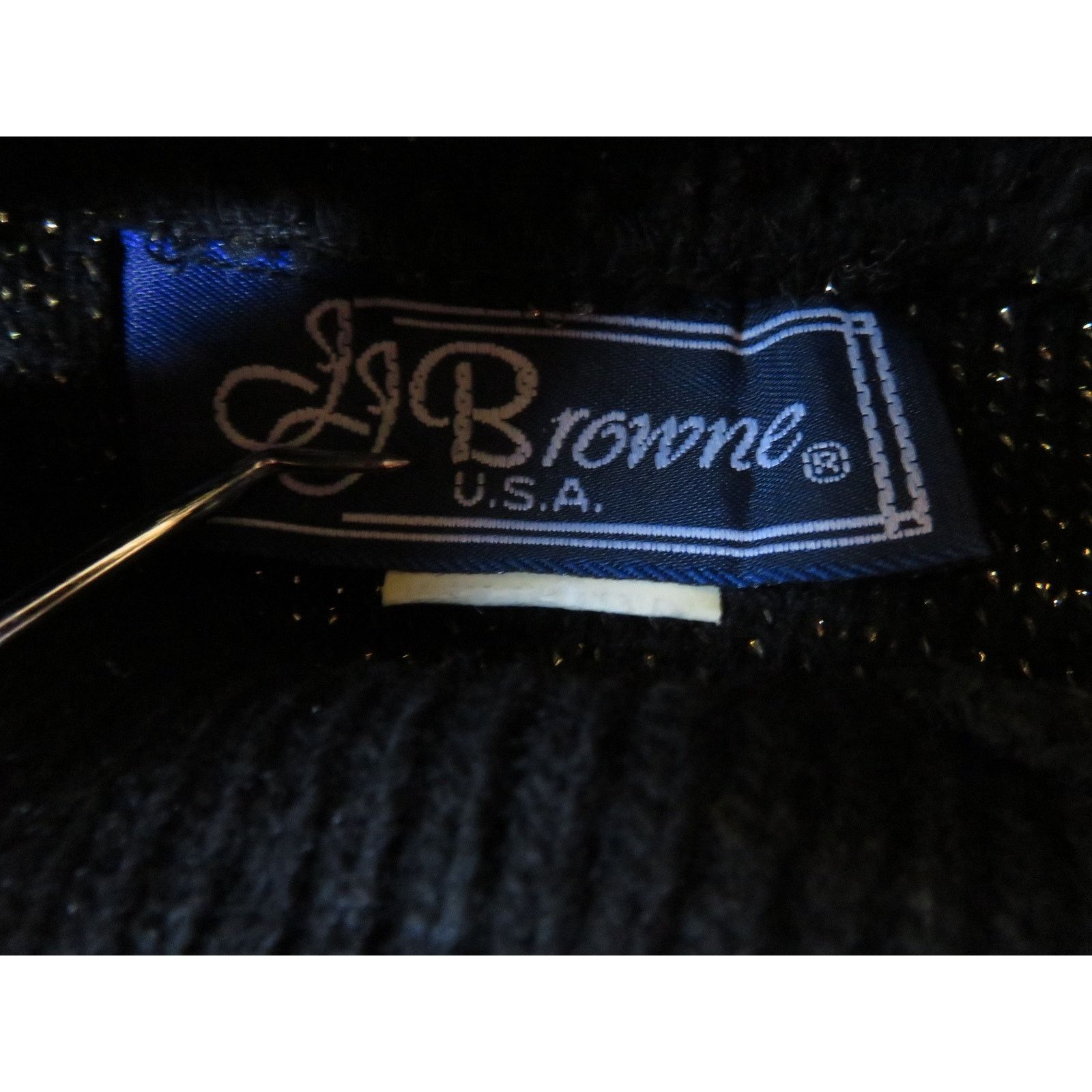 Other JJ Browne Black & Gold Glitter Sweater, Geometric Sz M 90s Size M / US 6-8 / IT 42-44 - 3 Thumbnail