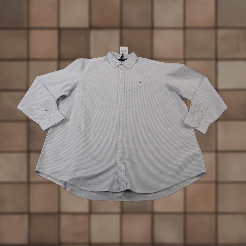 Tommy Hilfiger Tommy Hilfiger Shirt Mens 2XLT Striped Business Lightweight Classic Preppy NEW Shirt Mens 2XLT Blue Striped Button-Up Colonial Preppy Logo Mens 2XLT Size US XXL / EU 58 / 5 - 1 Thumbnail