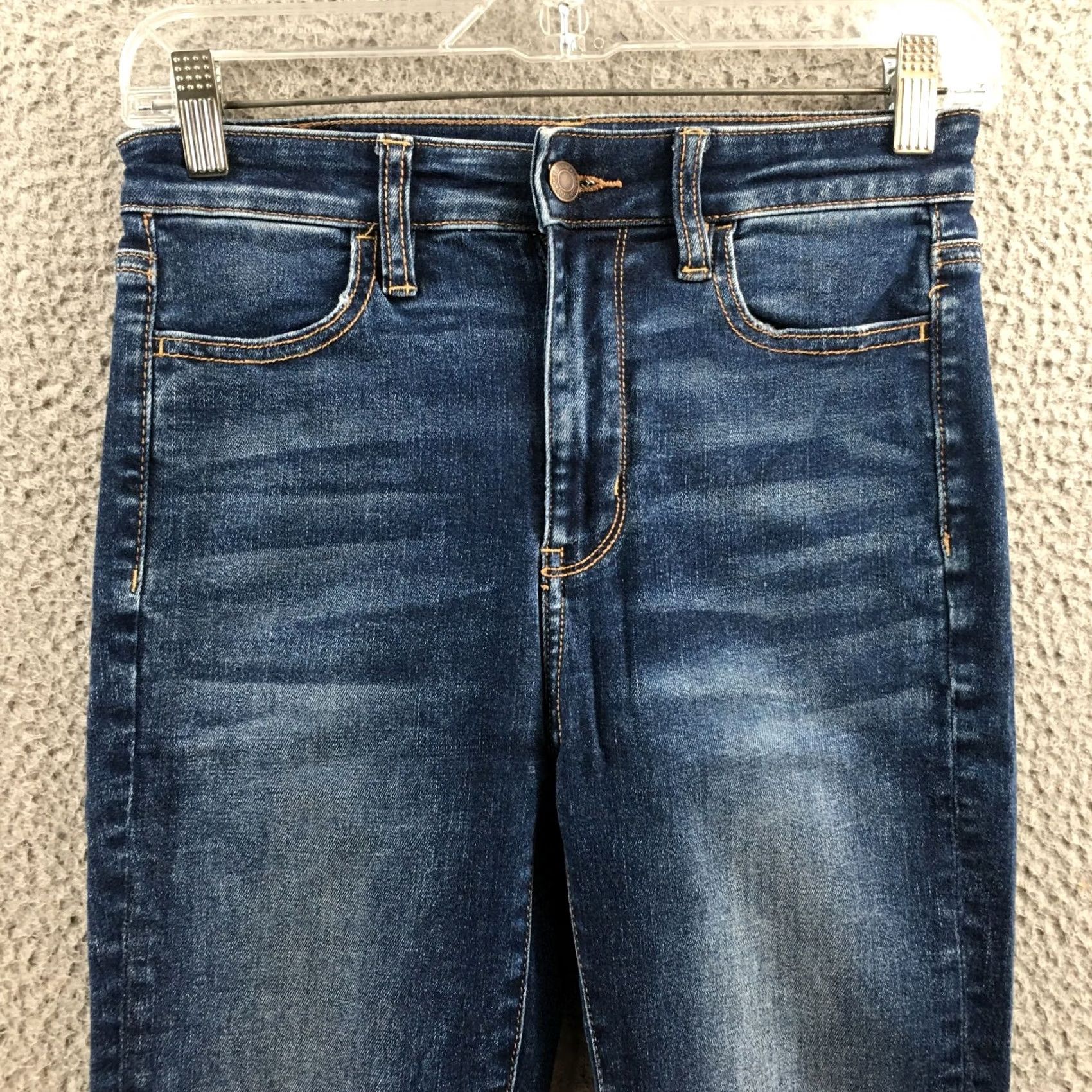 American Eagle Outfitters American Eagle Outfitters Jegging Jeans Women 2S 27x25.5 Blue Denim Distressed Regular Waist 27 Inseam 25.5 Cotton Blend Denim Size 26" / US 2 / IT 38 - 2 Thumbnail