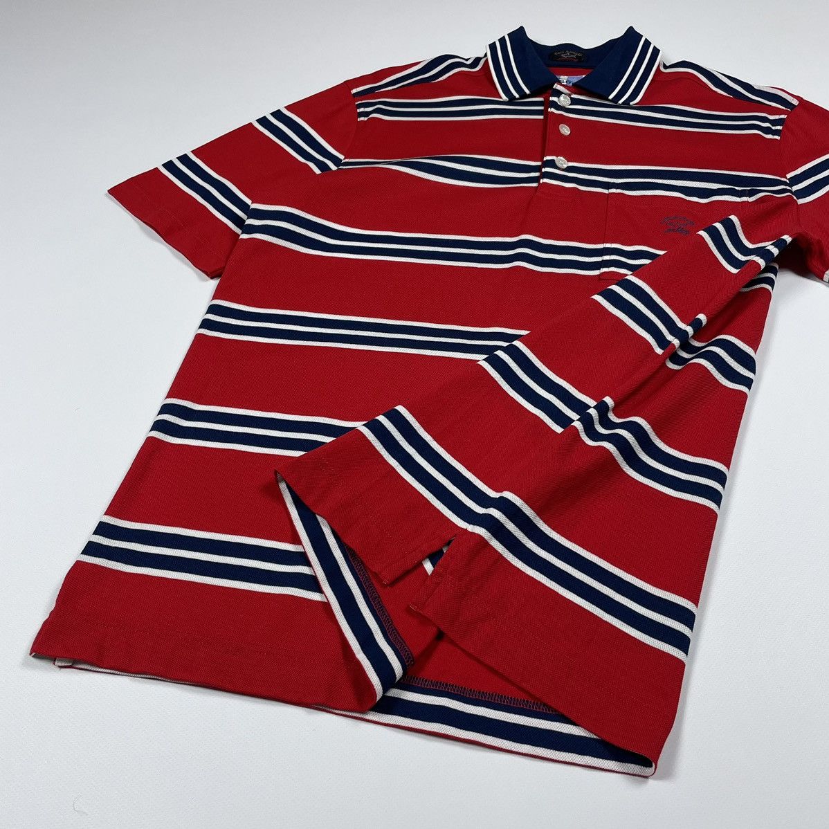 Paul & Shark Vintage Paul & Shark Polo Striped Shirt Size US L / EU 52-54 / 3 - 5 Thumbnail