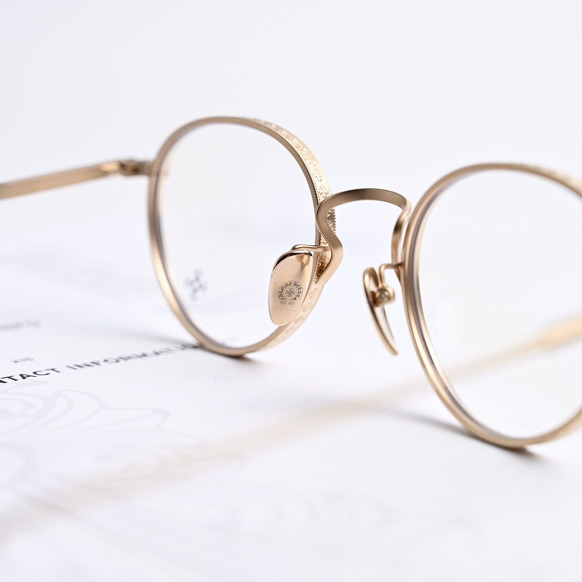 Chrome Hearts CHROME HEARTS THICK GOLD PLATED/ MATTE GOLD PLATED GLASSES Size ONE SIZE - 11 Thumbnail