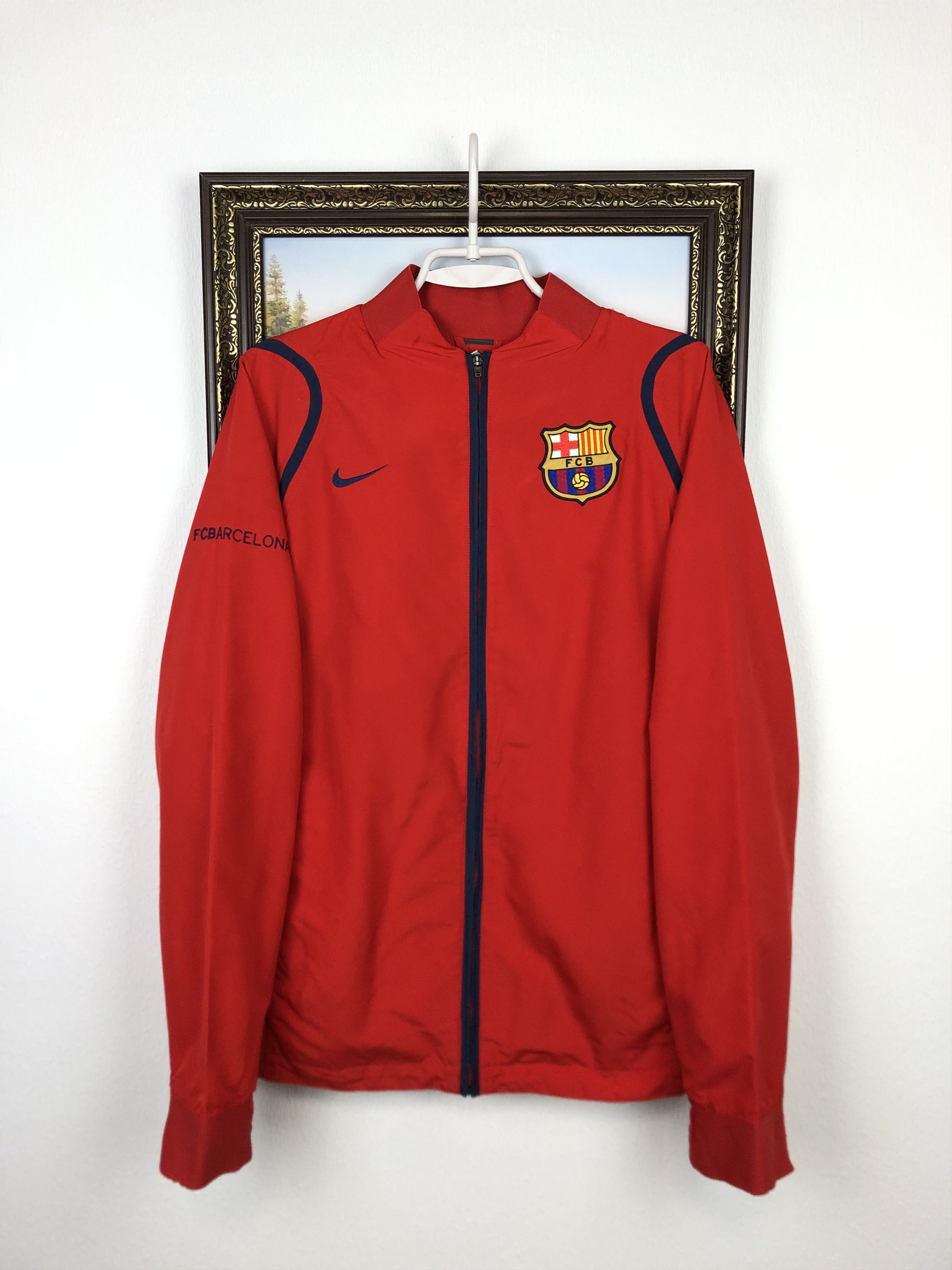 Vintage Nike FC Barcelona Football Jacket Train Soccer