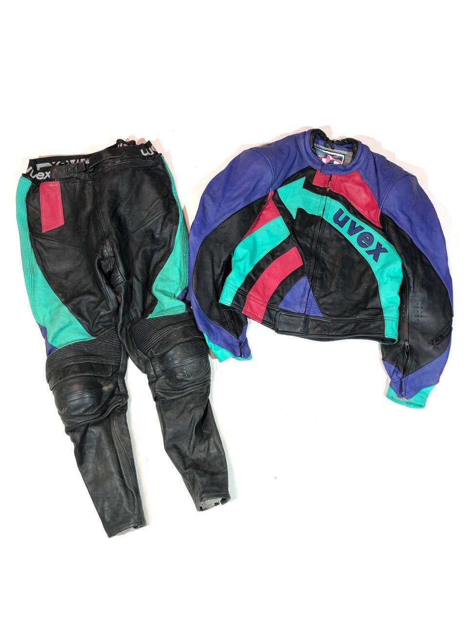 Vintage Uvex Vintage 80s Racing Moto Leather Suit Size US L / EU 52-54 / 3 - 1 Thumbnail