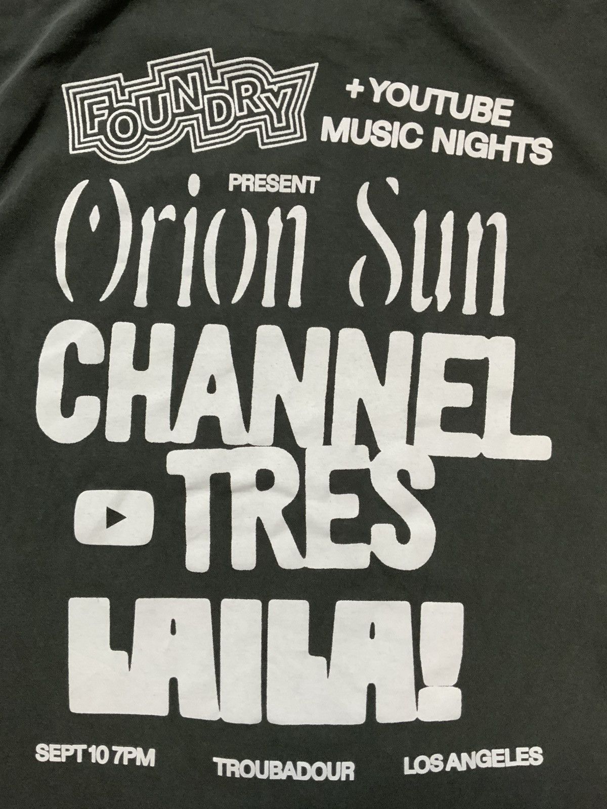 Band Tees × Comfort Colors Foundry YouTube Music Nights Orion Sun Band T-Shirt Size US L / EU 52-54 / 3 - 7 Thumbnail