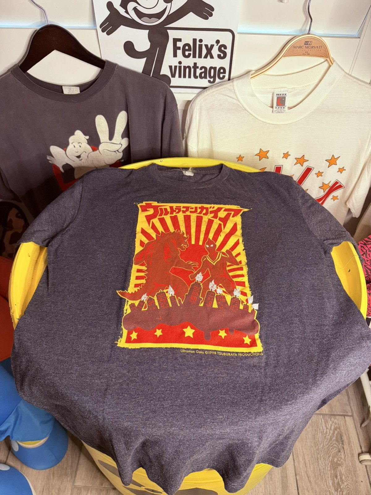 Vintage 1998 ultraman Godzilla vintage T-Shirt Size US M / EU 48-50 / 2 - 5 Thumbnail