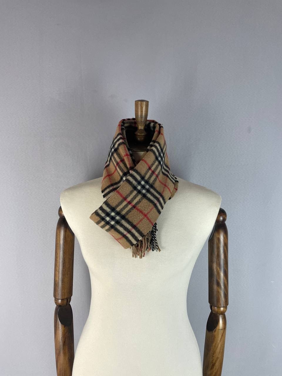Burberry Burberry Nova Check Scarf Brown Wool Size ONE SIZE - 4 Thumbnail