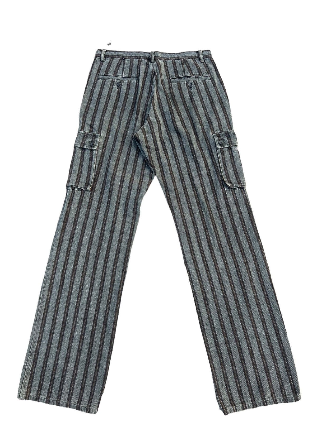 Comme Ca Ism Comme Ca Ism Japan Waxed Striped Denim Cargo Pant Size US 29 - 2 Thumbnail