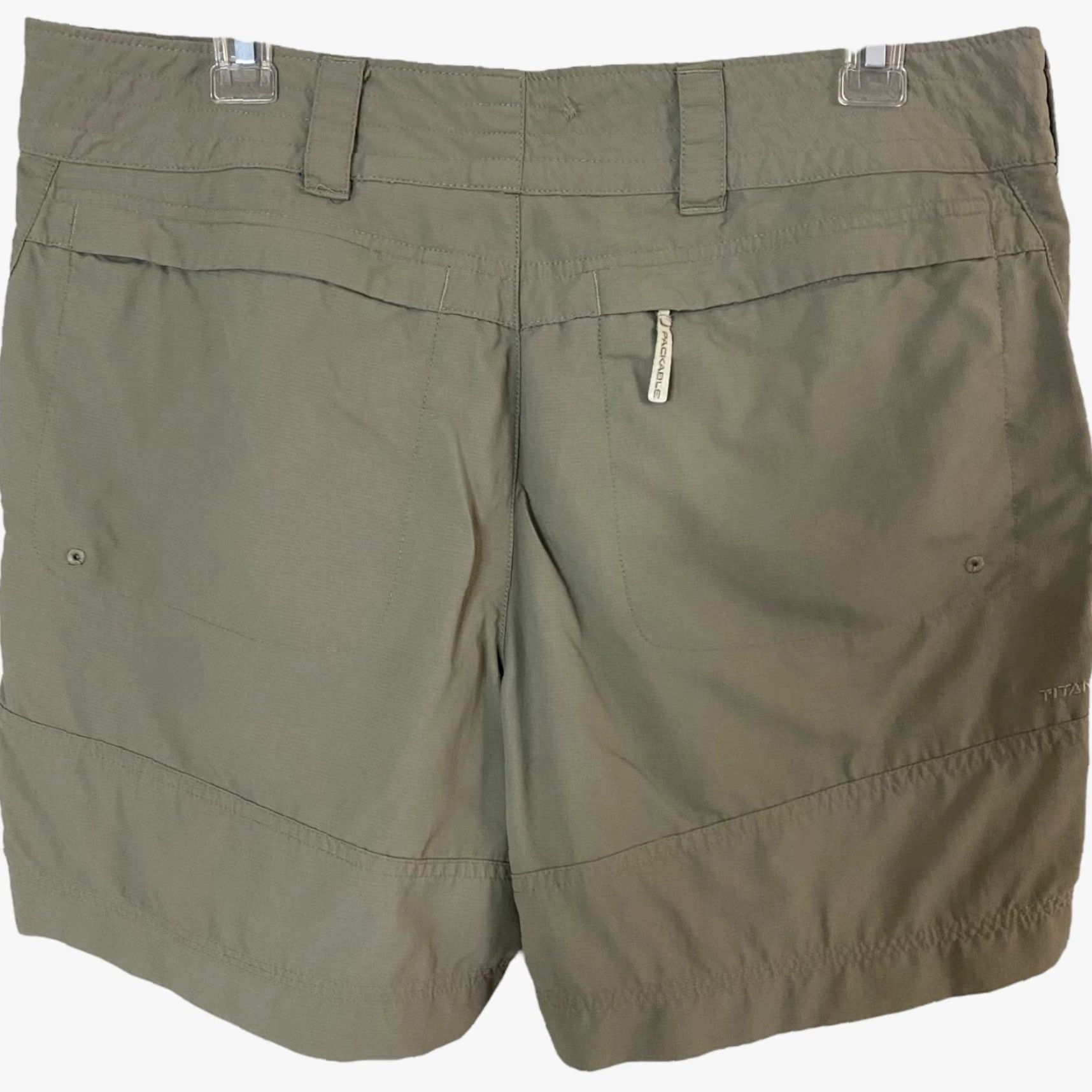 Vintage Columbia Silver Ridge Utility Shorts Womens 14 Green Hiking Outdoor Utility Pants Size 36" / US 14 / IT 50 - 3 Thumbnail
