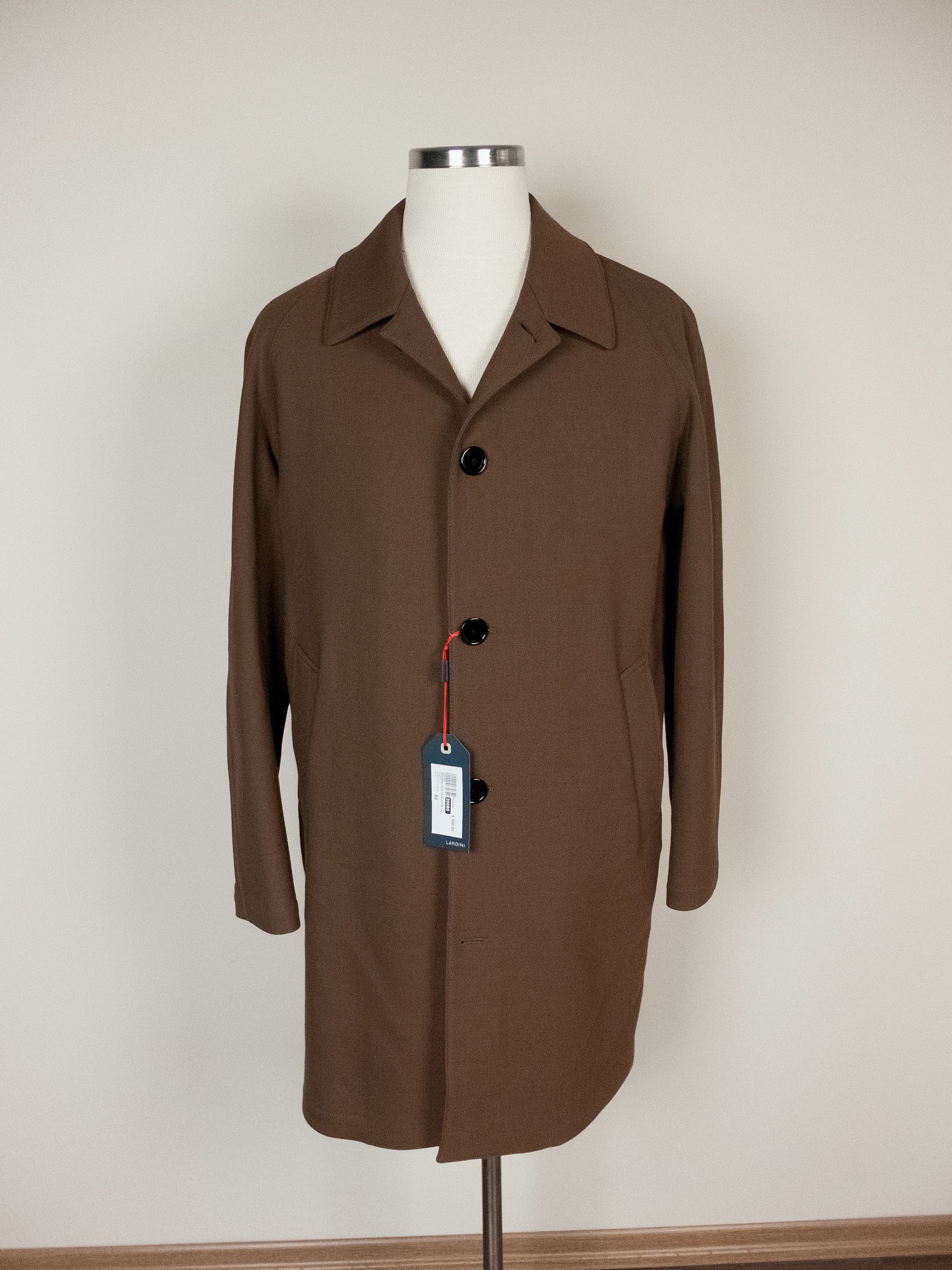 Lardini LARDINI easy wear brown wool overcoat Size 40 US / 50 IT Size US L / EU 52-54 / 3 - 1 Thumbnail