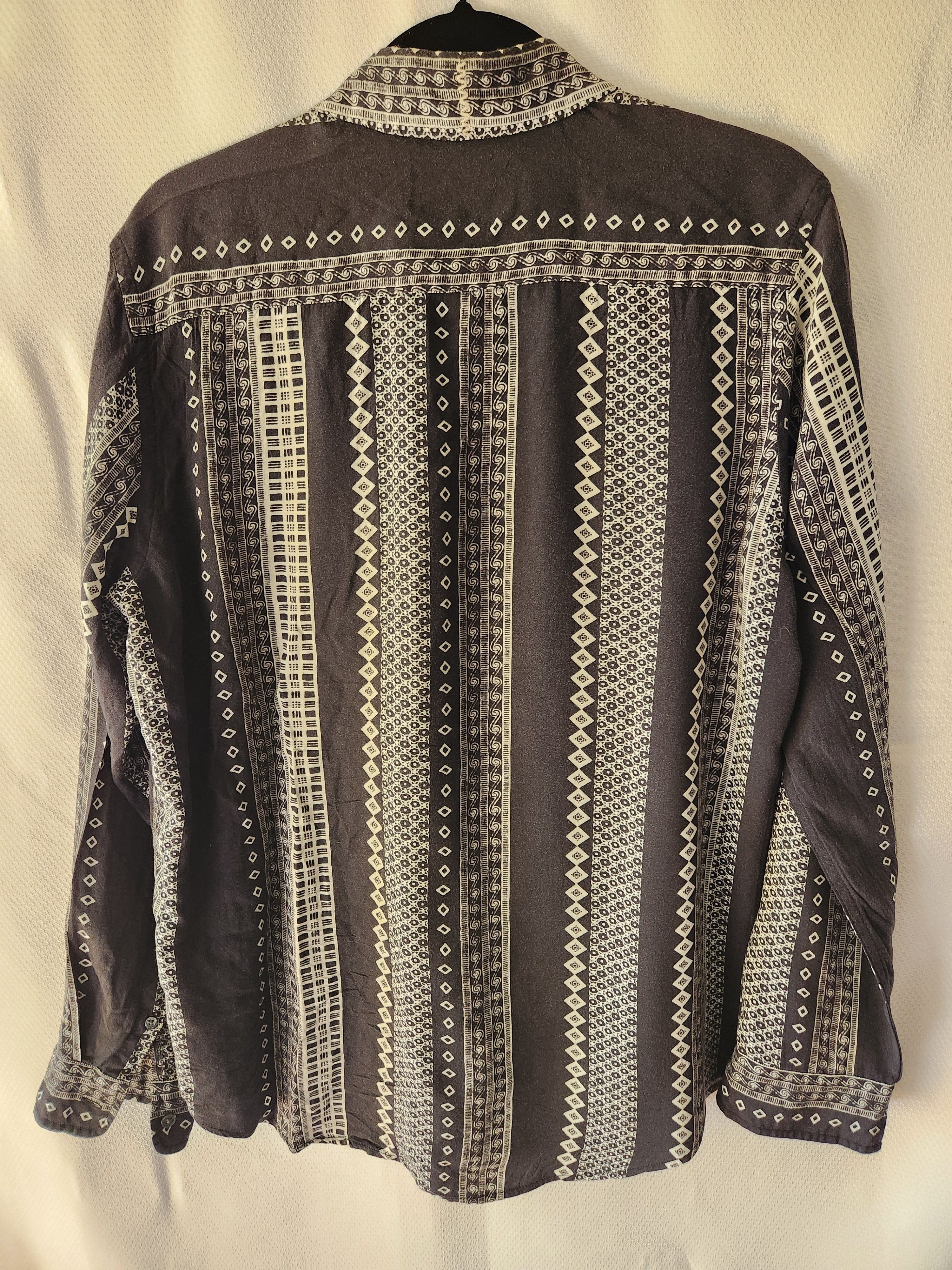 NEUW Denim Vintage Geometric Designed Button Front Shirt Size US XL / EU 56 / 4 - 2 Thumbnail