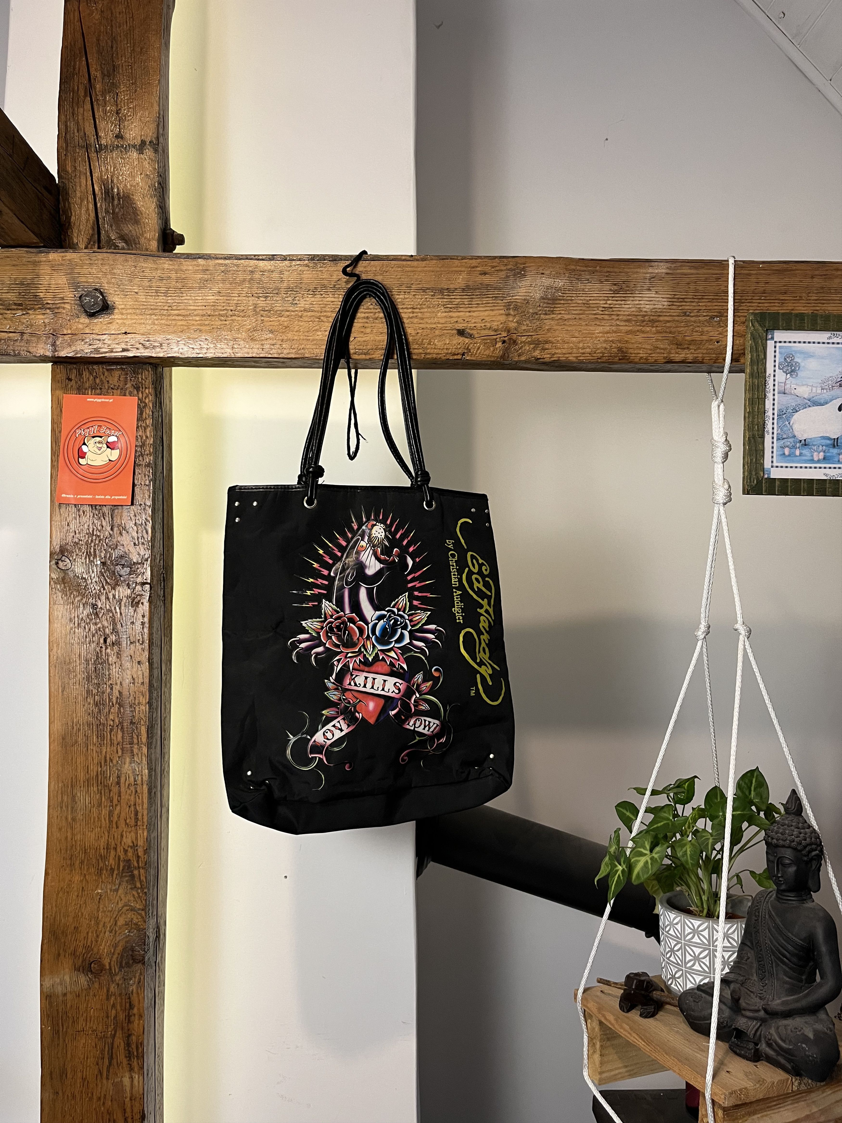 Christian Audigier × Ed Hardy × Vintage Ed Hardy by Christian Audigier Tattoo Pantera y2k tote bag Size ONE SIZE - 1 Thumbnail