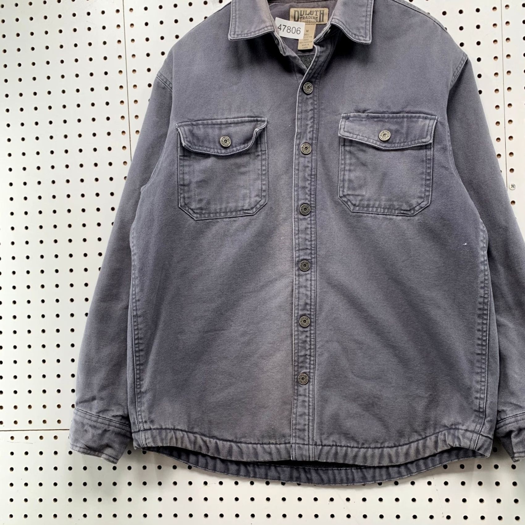 Vintage Duluth Men Jacket M Faded Gray Lined Heavyweight Canvas Cotton Wool Outdoor Winter Fall Hiking Regular Size M Mens Size US M / EU 48-50 / 2 - 5 Thumbnail