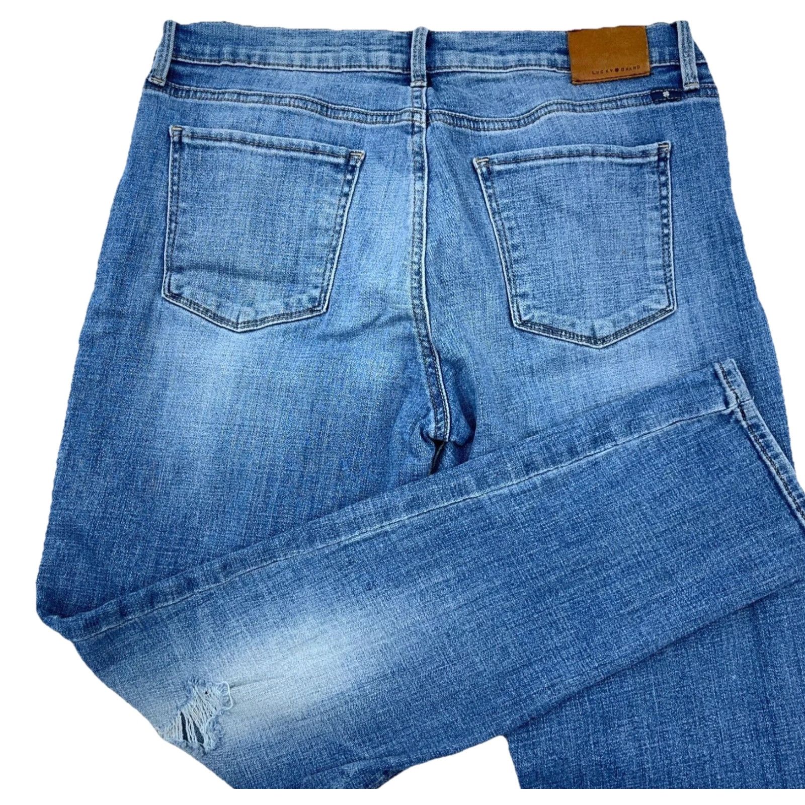 Lucky Brand Lucky Brand Jeans Women 10 30 Skinny Fit Med Wash Faded Stretch Pants Blue Matted? (Note: Original title only) Size 32" / US 10 / IT 46 - 3 Thumbnail