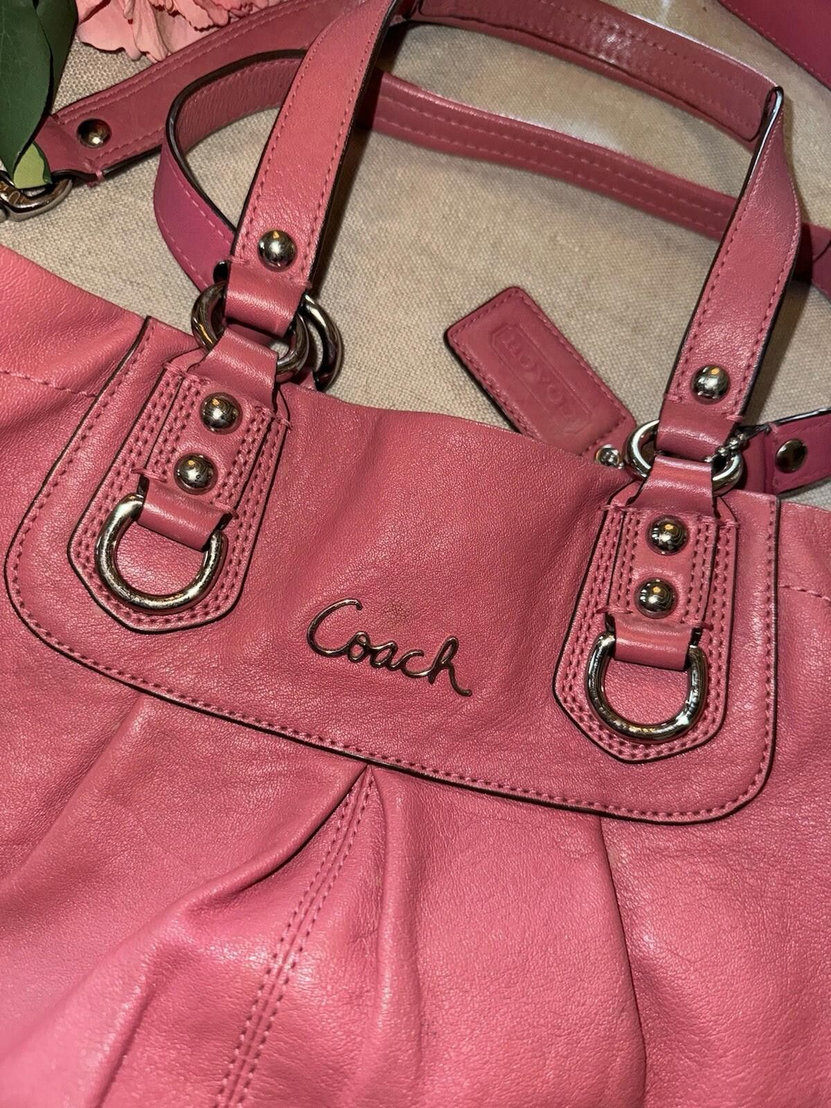 Coach Coach Hand Bag Purse Tote Satchel Soft Pink Leather Size ONE SIZE - 3 Thumbnail