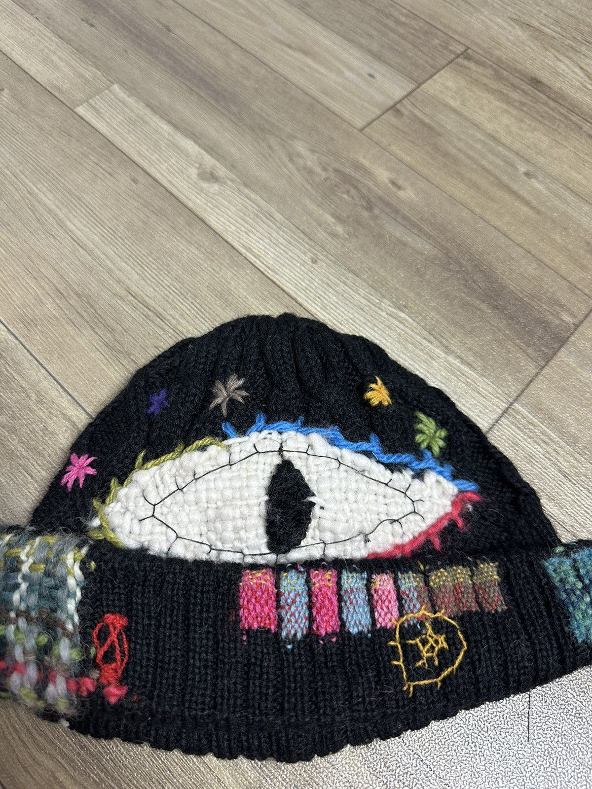 Handmade Custom Made Nice Design Art Knitted Eye Beanie Hats Size ONE SIZE - 10 Thumbnail
