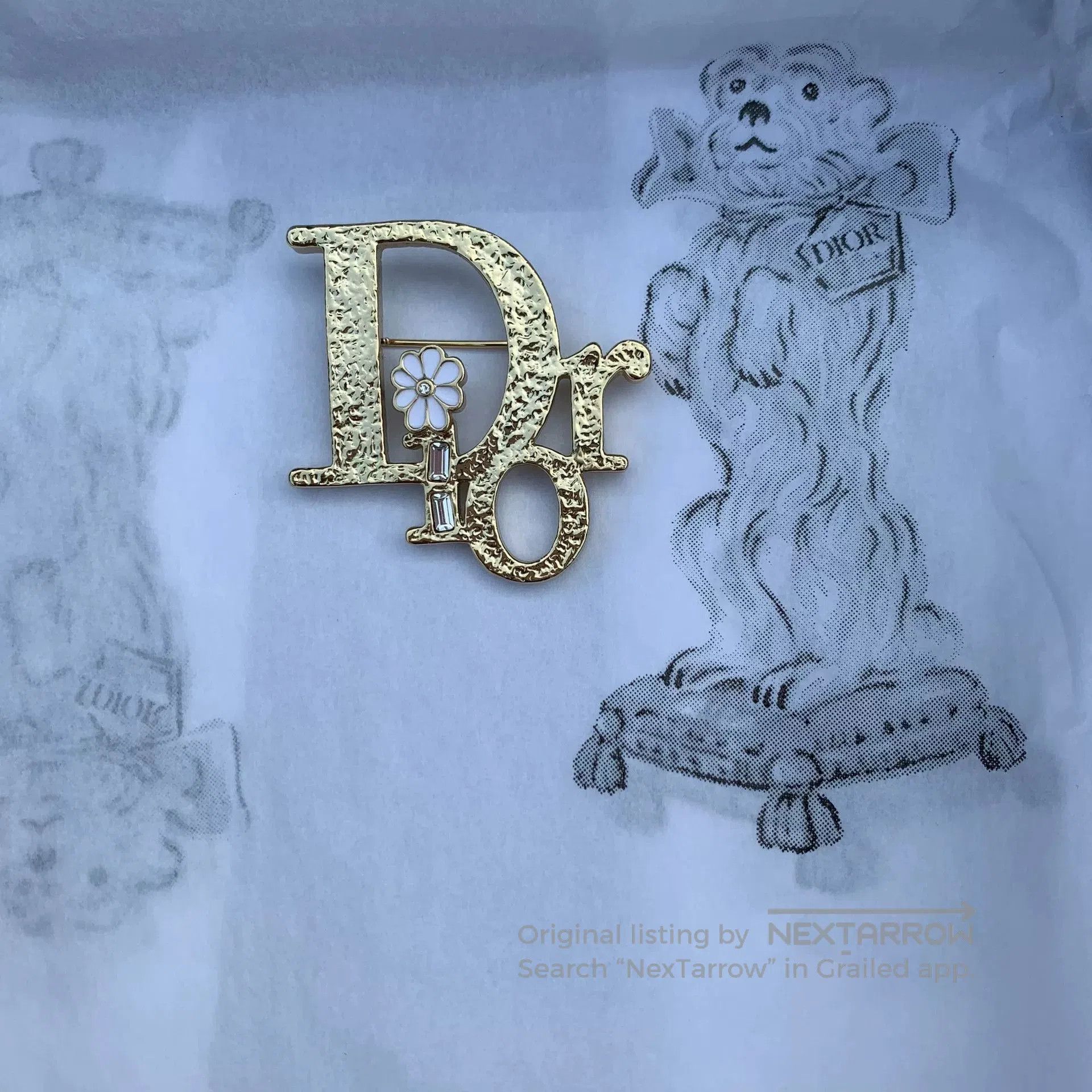 Dior Dior Letter Flower Brooch. Size ONE SIZE - 1 Thumbnail