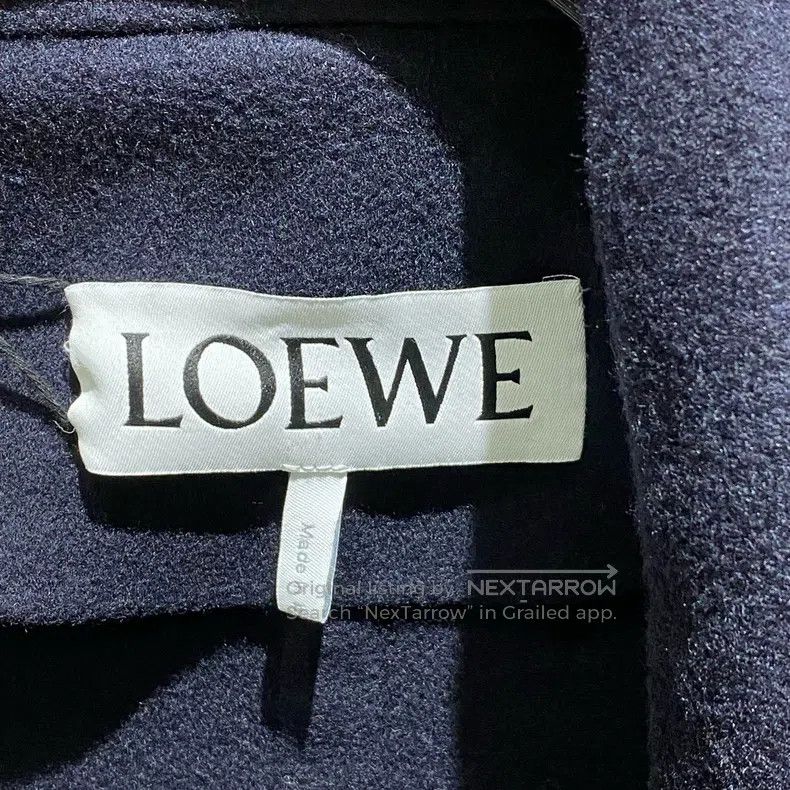 Loewe Loewe Midnight Blue Gold Button Double-breasted Wool Coat Size XS / US 0-2 / IT 36-38 - 3 Thumbnail
