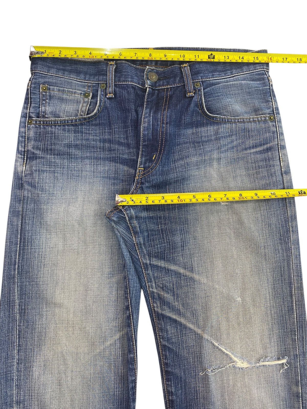 Edwin Edwin Whiskers Faded Wash Style Ripped Jeans Size US 32 / EU 48 - 5 Thumbnail
