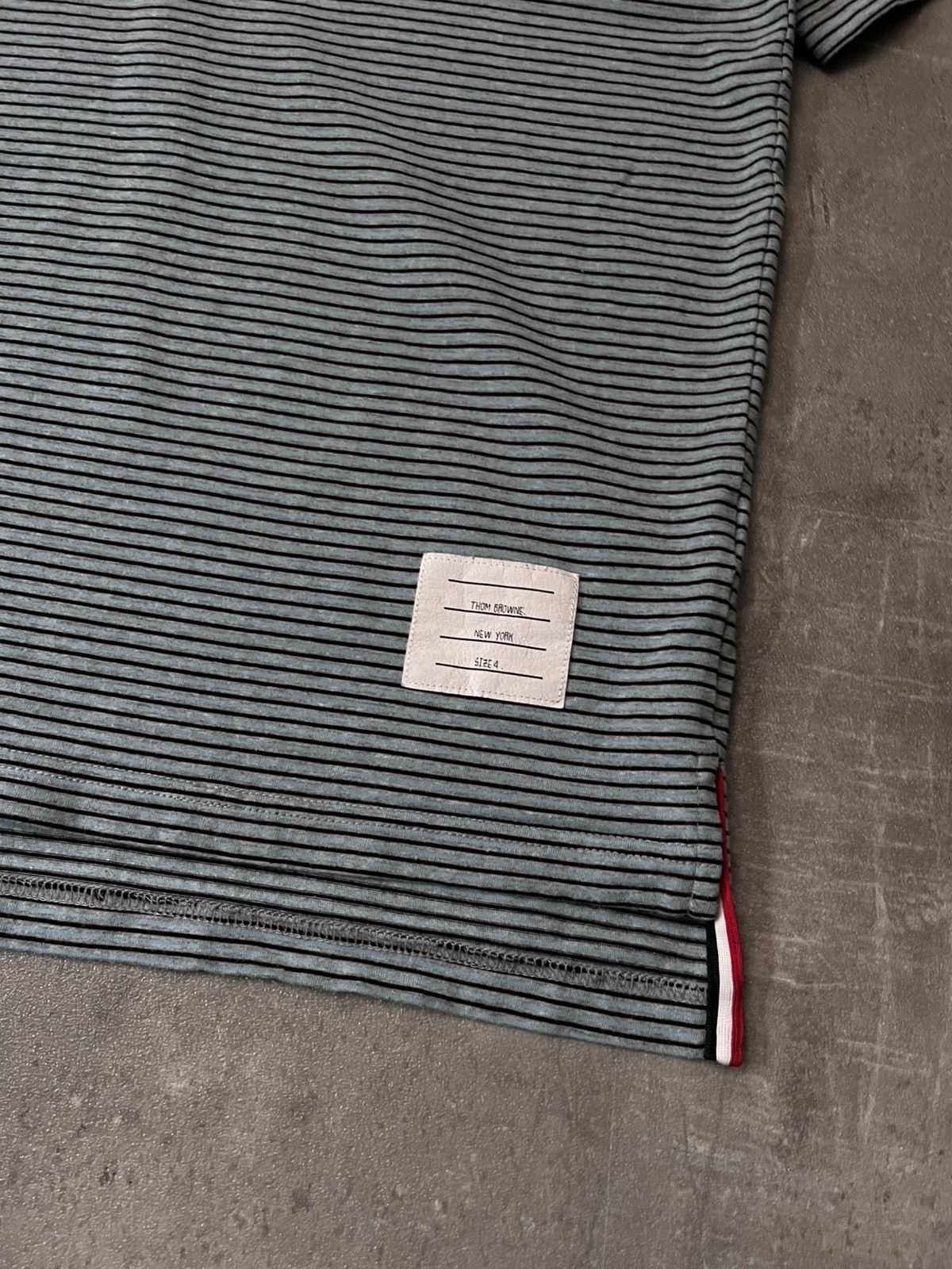 Thom Browne striped pocket T-shirt cotton