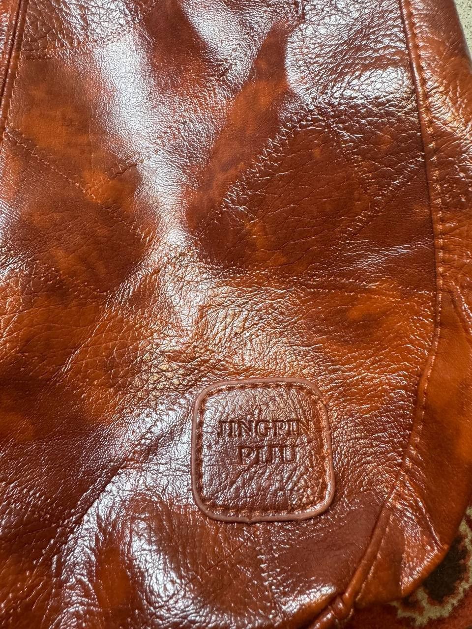 Japanese Brand × Vintage JINGPIN Piju Purse Mocha Pebbled Faux Leather Shoulder Bag Size ONE SIZE - 3 Thumbnail