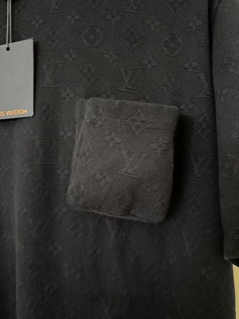 Louis Vuitton Louis Vuitton Dark Blue Dark Print Full Pocket Short Sleev Size US XXL / EU 58 / 5 - 3 Thumbnail