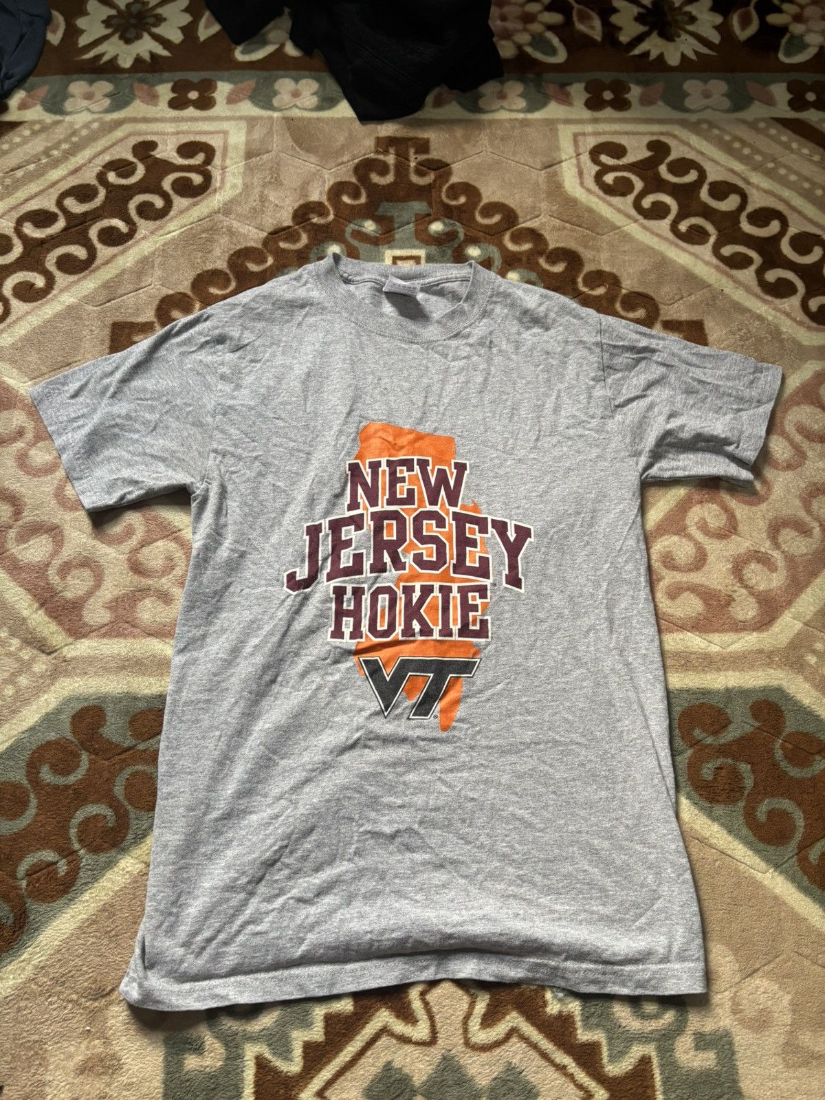 Fruit Of The Loom Grey New Jersey Hokie T-Shirt streetwear Size US S / EU 44-46 / 1 - 1 Thumbnail
