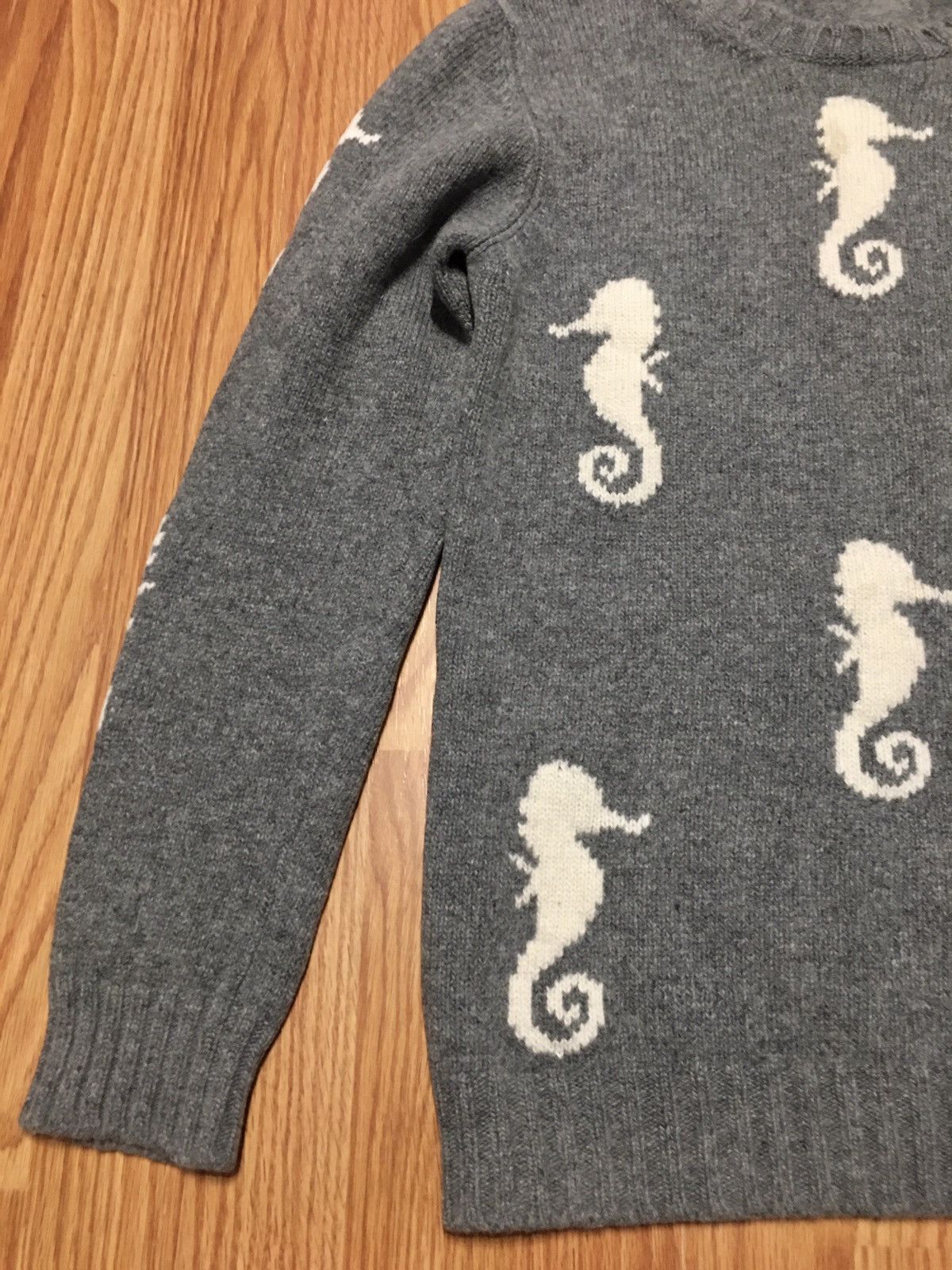 Prada PRADA Grey Seahorses Wool Cashmere Sweater Size IT 44 Size M / US 6-8 / IT 42-44 - 10 Thumbnail