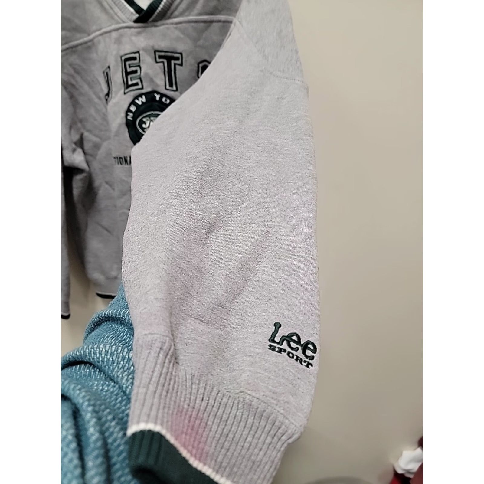 Lee VINTAGE Lee Sport Sweatshirt Embroidered NY Jets NFL Men L Gray Size US L / EU 52-54 / 3 - 4 Thumbnail