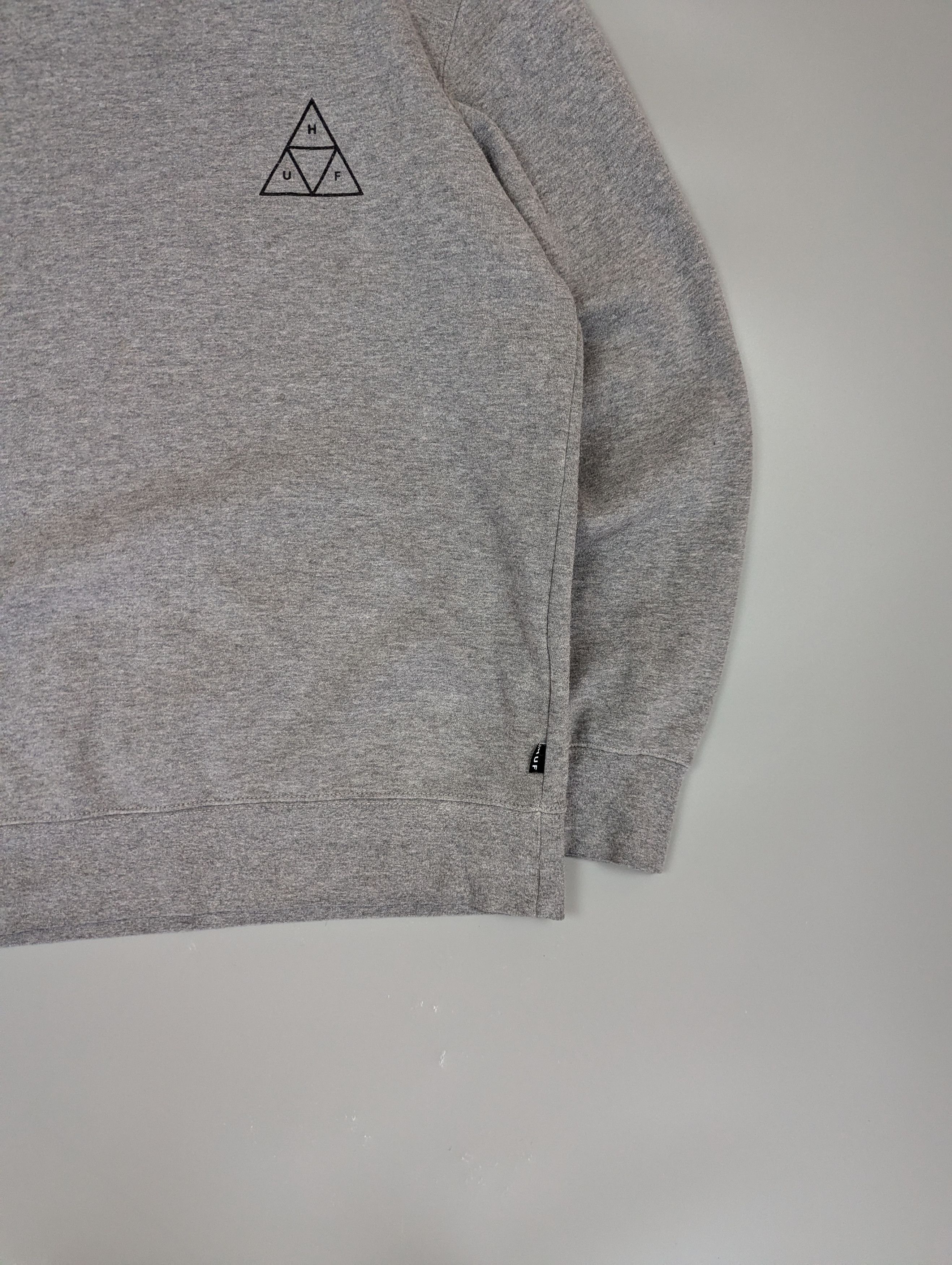 Huf HUF Essentials Triple Triangle Crewneck Sweatshirt Gray Sz S Size US M / EU 48-50 / 2 - 13 Thumbnail