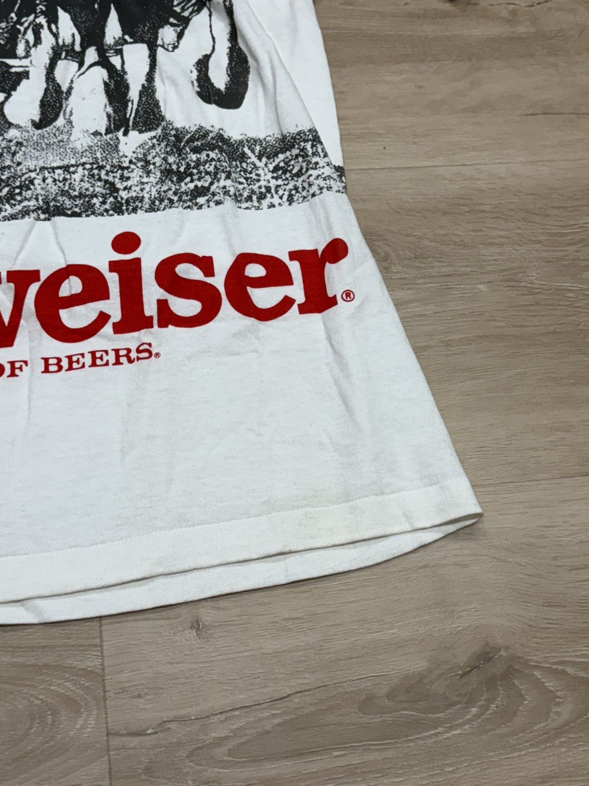 Vintage Vintage AOP Budweiser Horses Beer Tee Size US XL / EU 56 / 4 - 2 Thumbnail