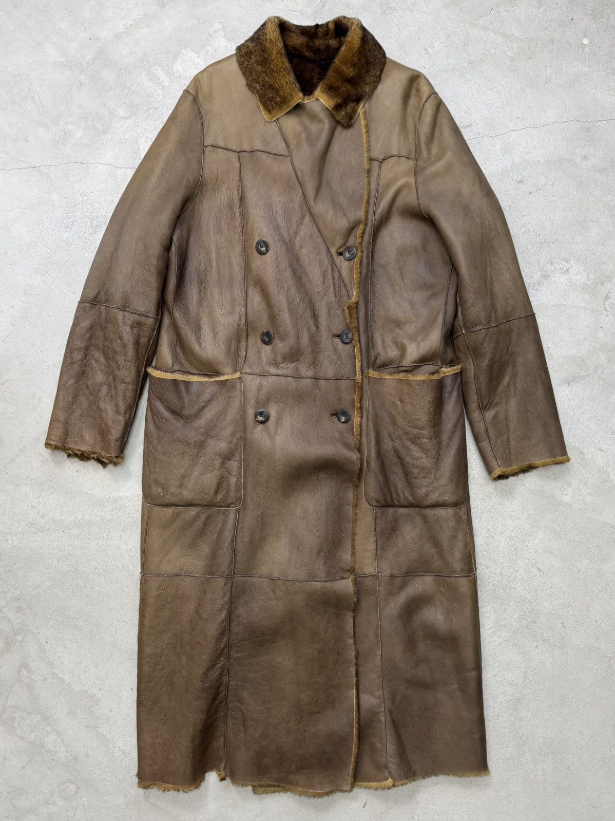 Giorgio Armani Giorgio Armani Reversible Lamb Long Coat Size US L / EU 52-54 / 3 - 4 Thumbnail