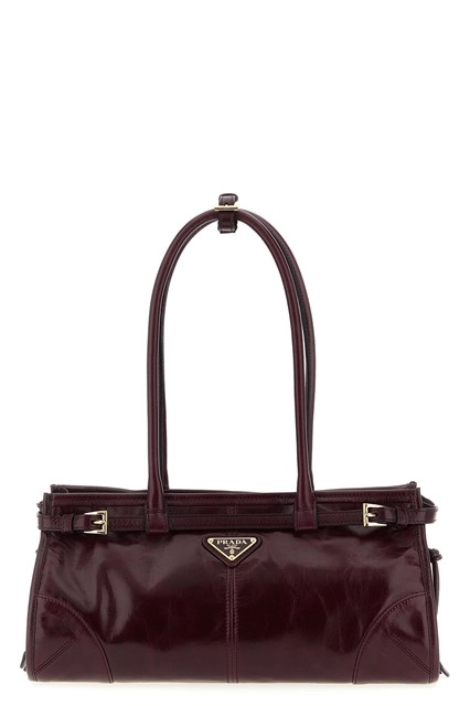 Prada PRADA Bonnie Medium Bordeaux Leather Top Handle Bag New Size ONE SIZE - 1 Thumbnail