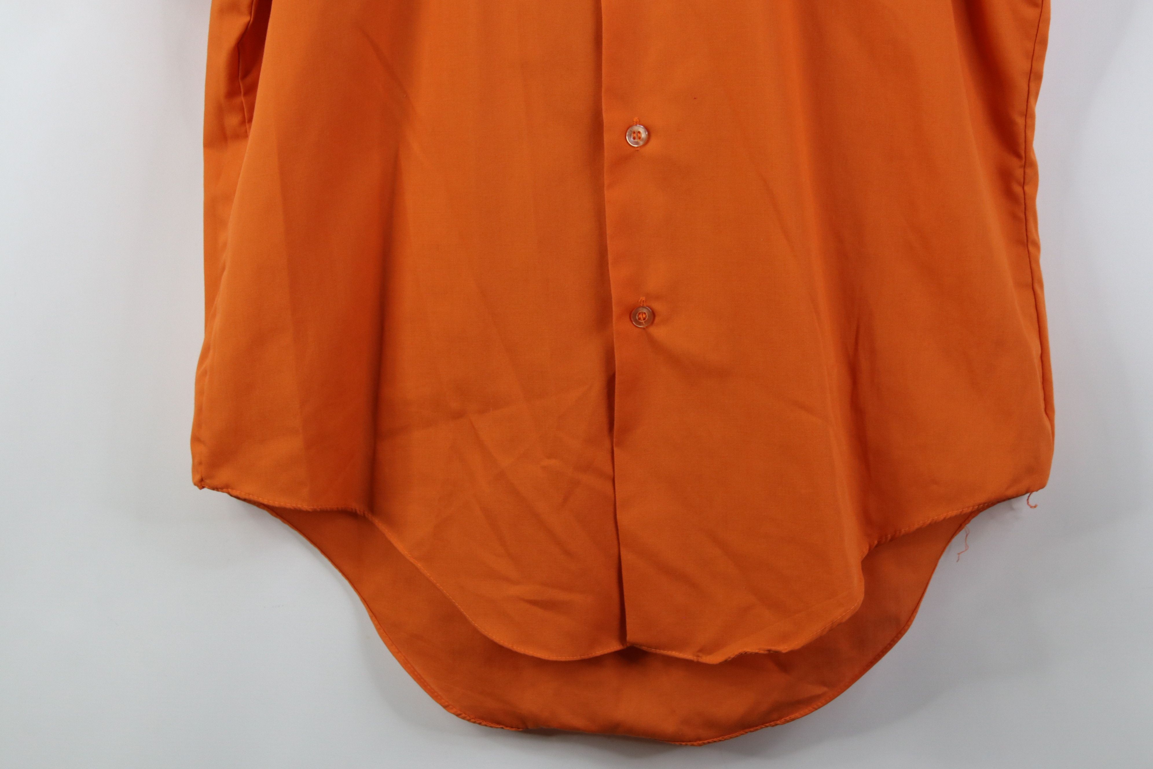 Vintage Vintage 70s Streetwear Short Sleeve Button Shirt Orange Size US M / EU 48-50 / 2 - 3 Thumbnail
