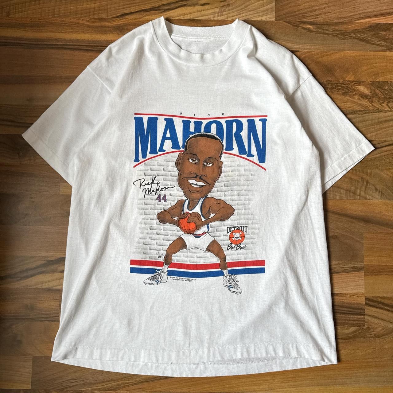 Other VTG 80s Rick Mahorn Pistons NBA White T-shirt Men’s Large Size US L / EU 52-54 / 3 - 1 Thumbnail