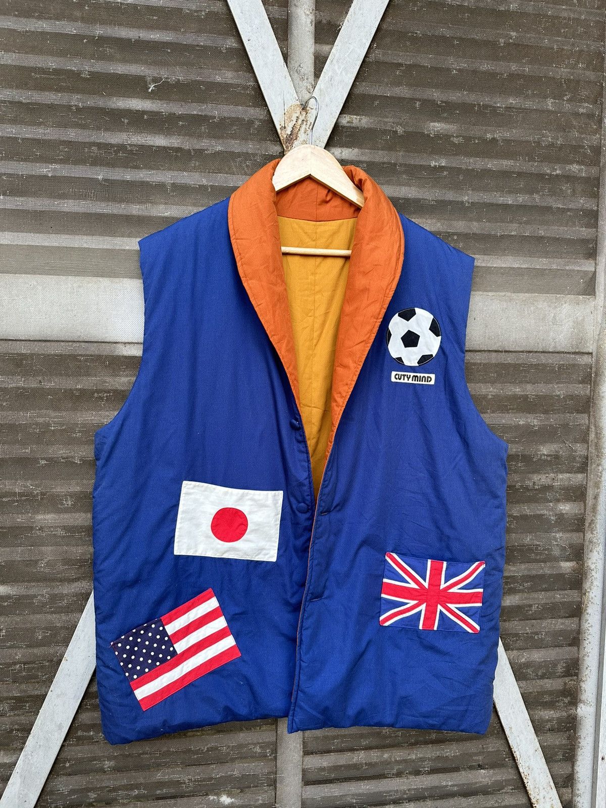 🎌Vintage Flags Pocket Tee Japan Men's Kimono Vests