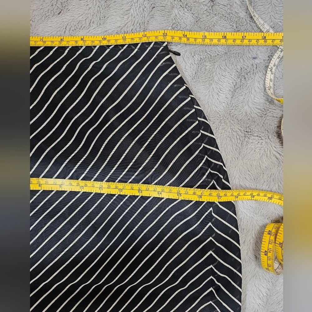 Other Y2K Alain Manoukian Black White Pinstriped Skirt 8 Size 30" / US 8 / IT 44 - 6 Thumbnail