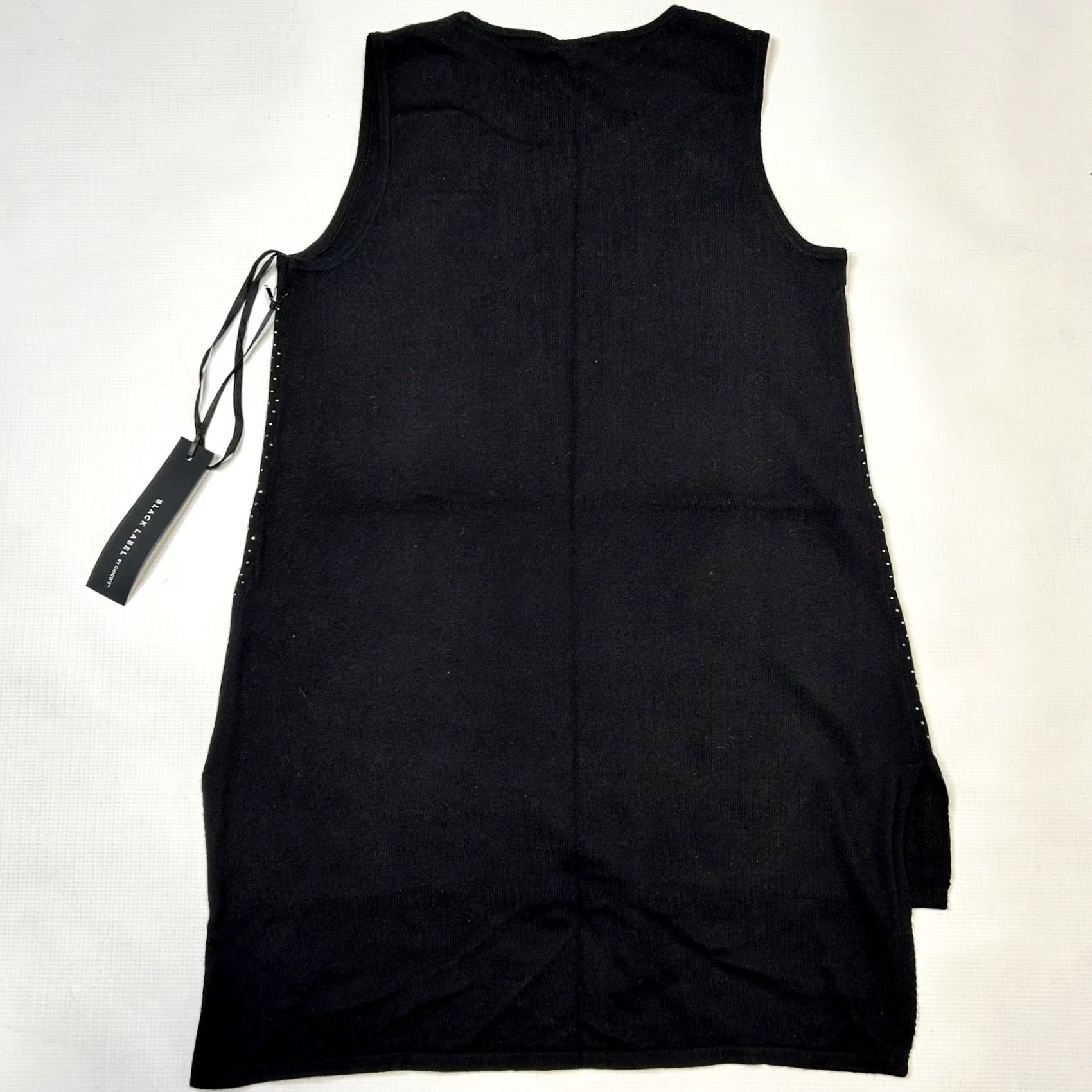 Vintage Chicos Black Label Heat Set Bling Tank Sweater XS Tank Sleeveless Bling Rhinestone Crew Neck Pullover Casual Solid Black Women XS Size XS / US 0-2 / IT 36-38 - 2 Thumbnail