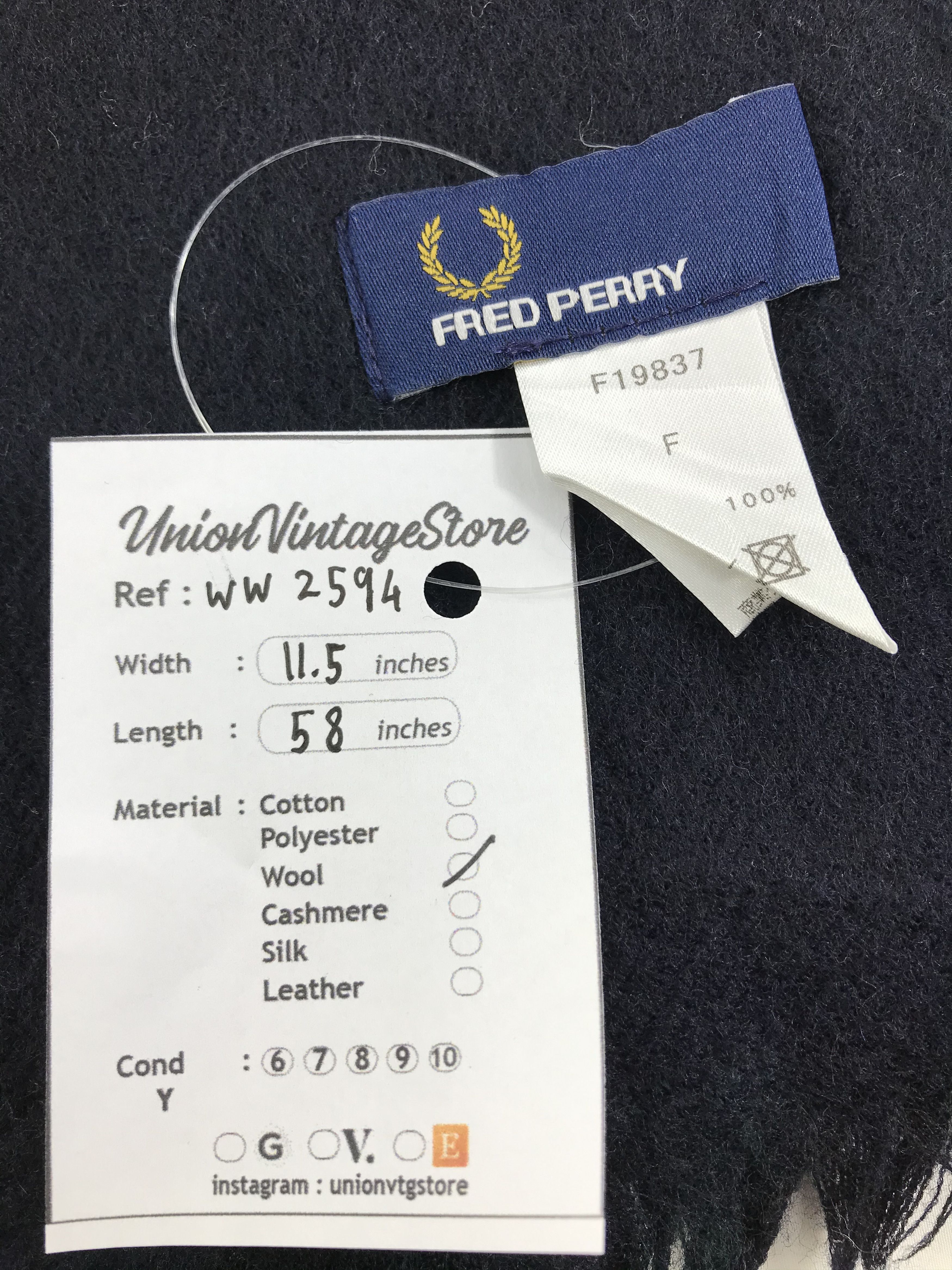 Fred Perry Fred Perry Scarf / Muffler / Neckwear - WW2594 Size ONE SIZE - 5 Thumbnail